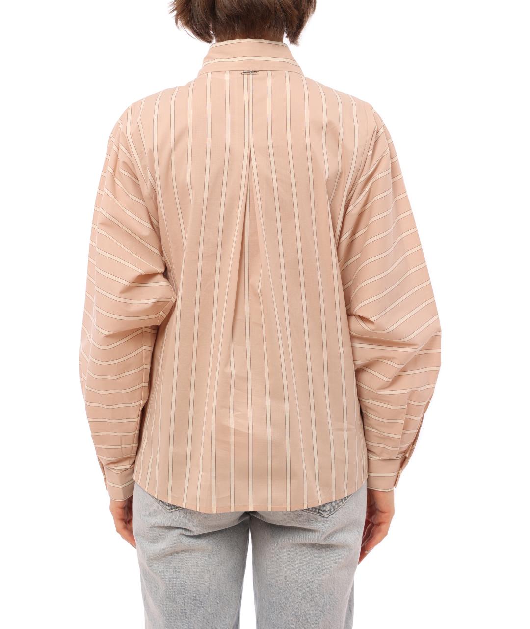 LIU JO Бежевая хлопковая рубашка, фото 5