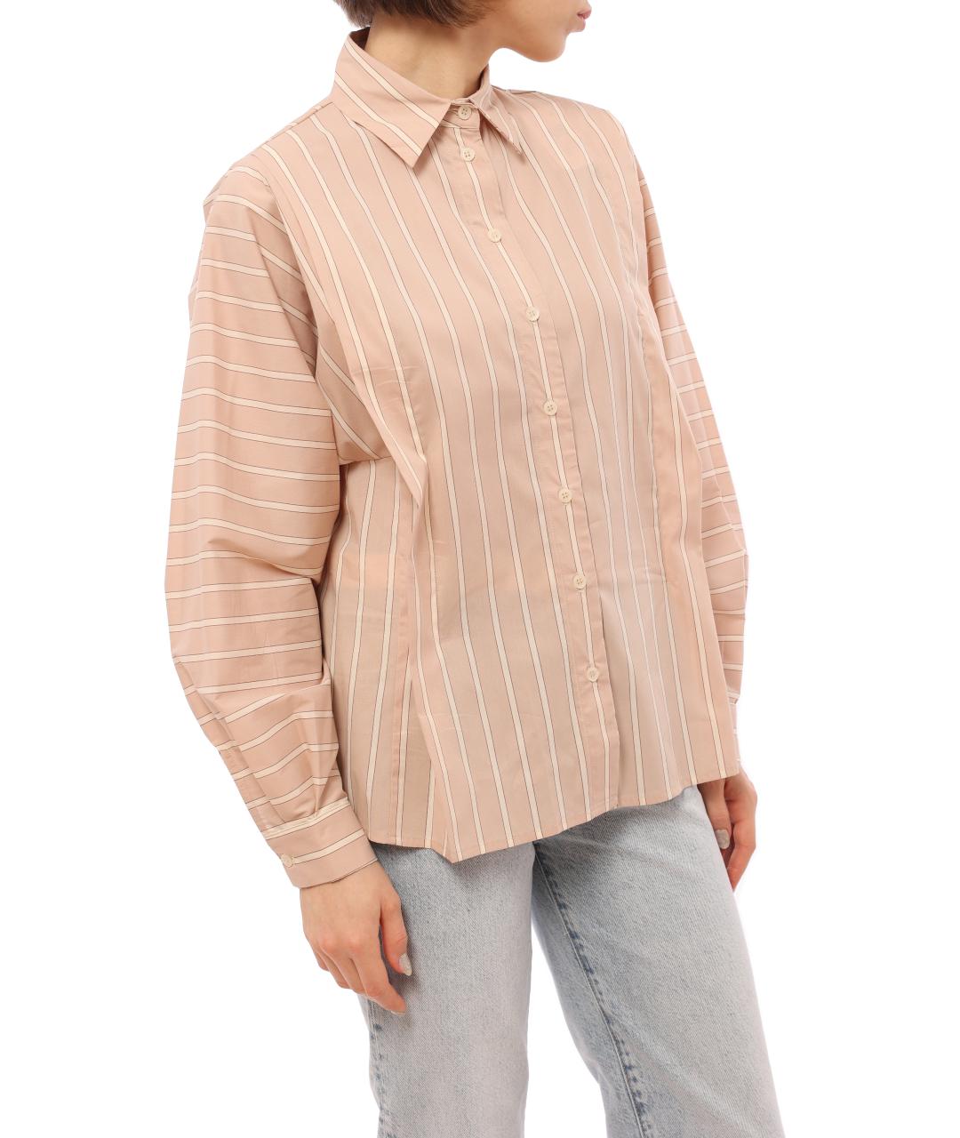 LIU JO Бежевая хлопковая рубашка, фото 2