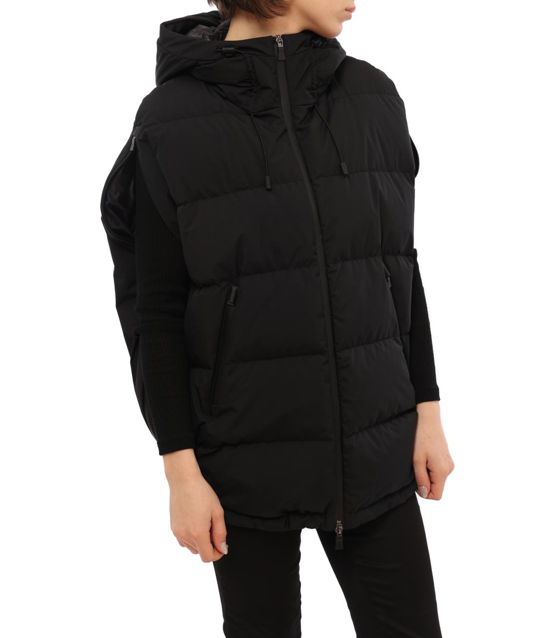 HERNO Черный полиэстеровый жилет, фото 3