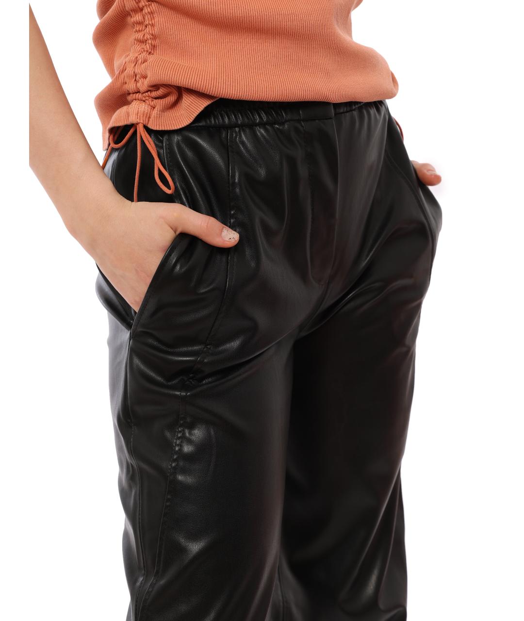 HUGO BOSS Черные полиэстеровые прямые брюки, фото 6