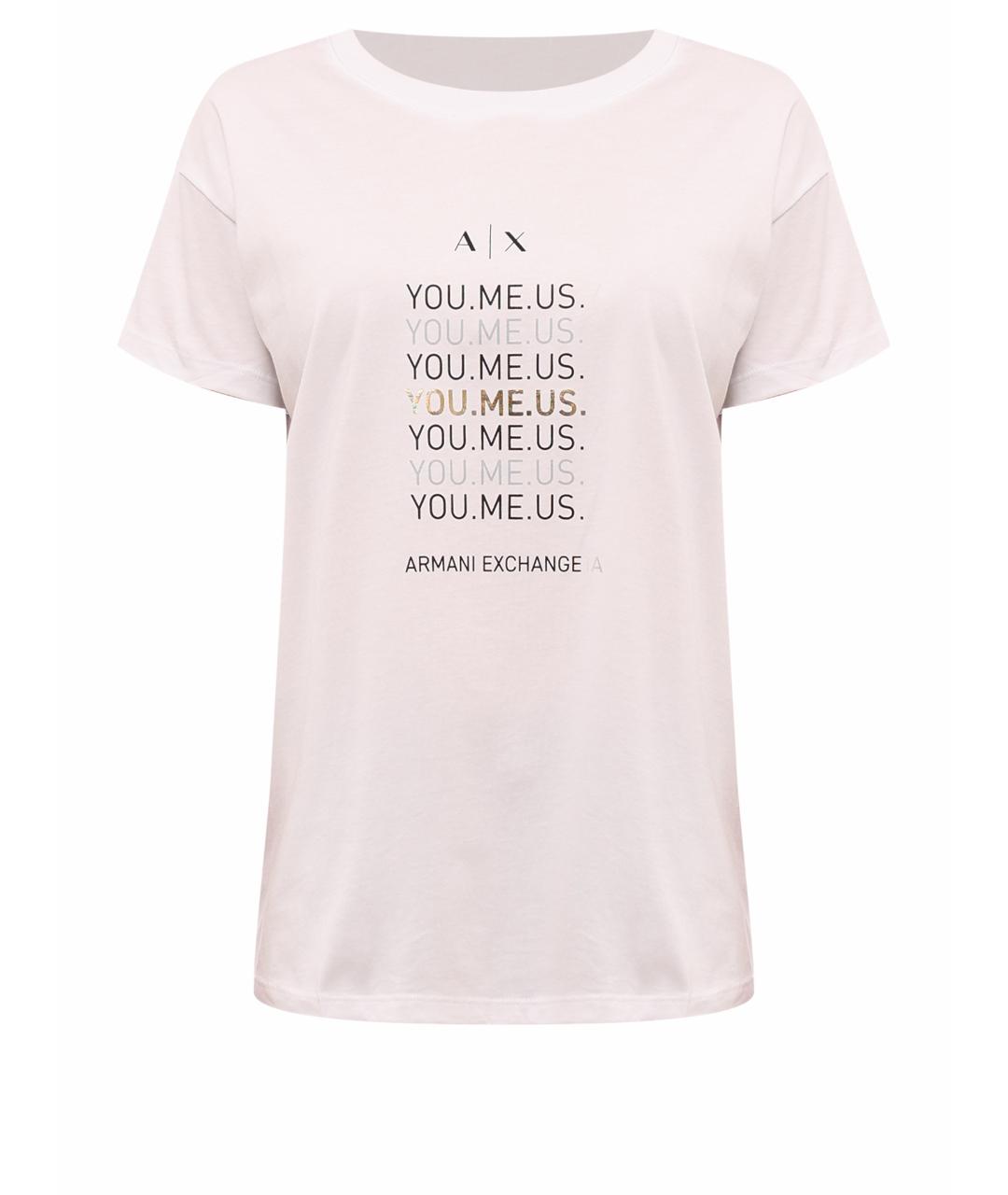 ARMANI EXCHANGE Белая хлопковая футболка, фото 1