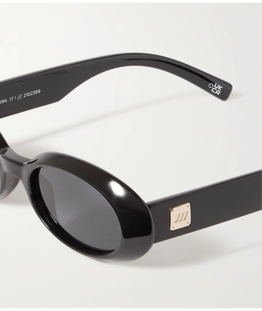 LE SPECS Черные пластиковые солнцезащитные очки, фото 3