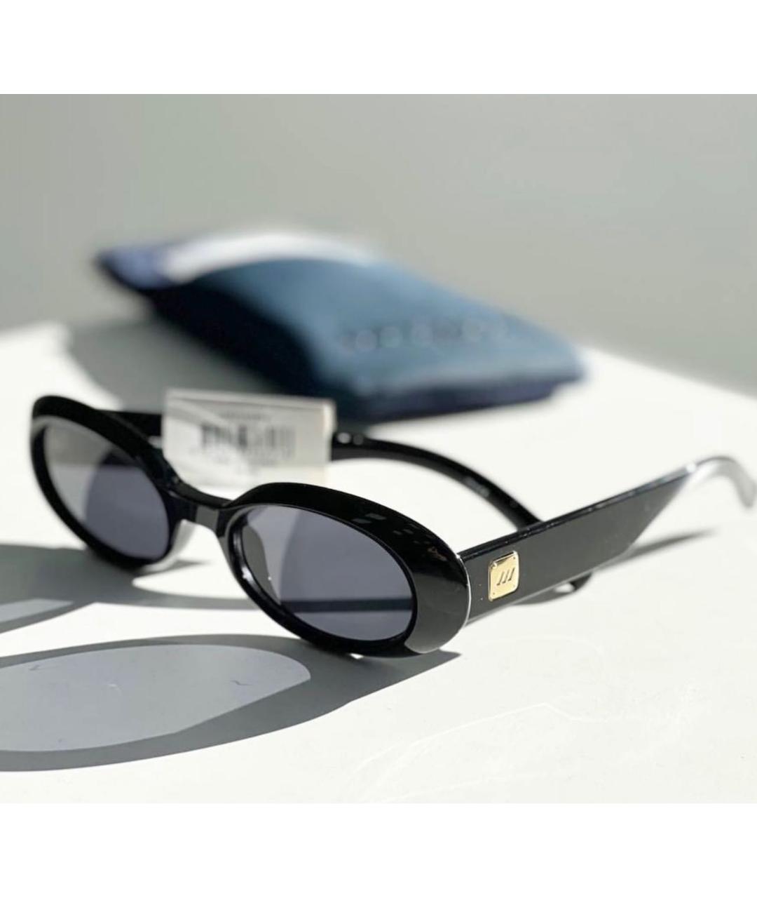 LE SPECS Черные пластиковые солнцезащитные очки, фото 2