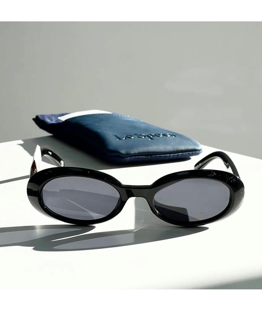 LE SPECS Черные пластиковые солнцезащитные очки, фото 5