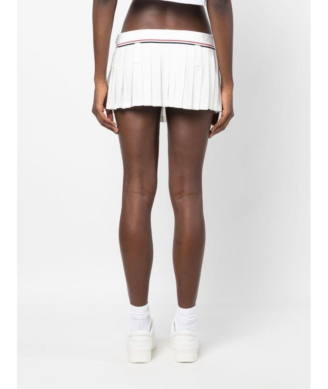 MIU MIU Белая вискозная юбка мини, фото 3