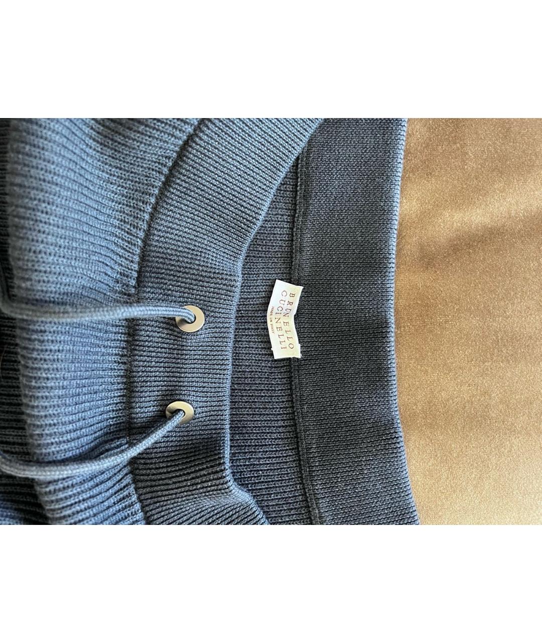 BRUNELLO CUCINELLI Темно-синий хлопковый костюм с юбками, фото 3