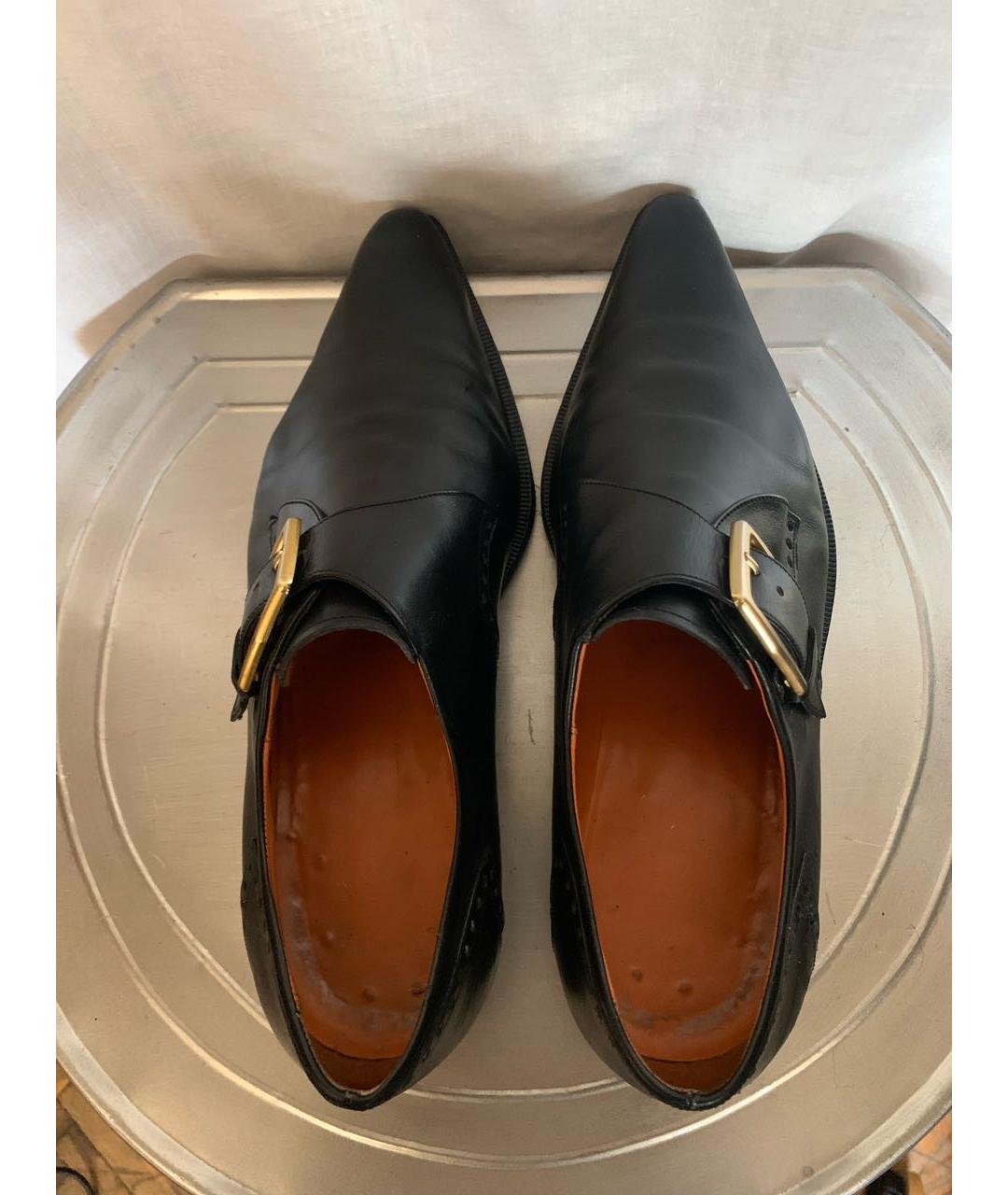 SERGIO ROSSI Черные кожаные низкие ботинки, фото 3