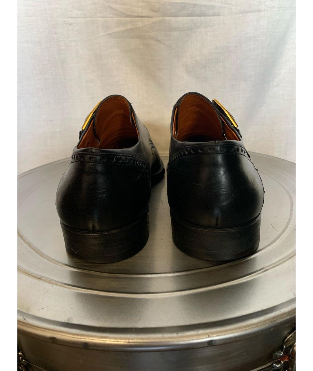 SERGIO ROSSI Черные кожаные низкие ботинки, фото 4