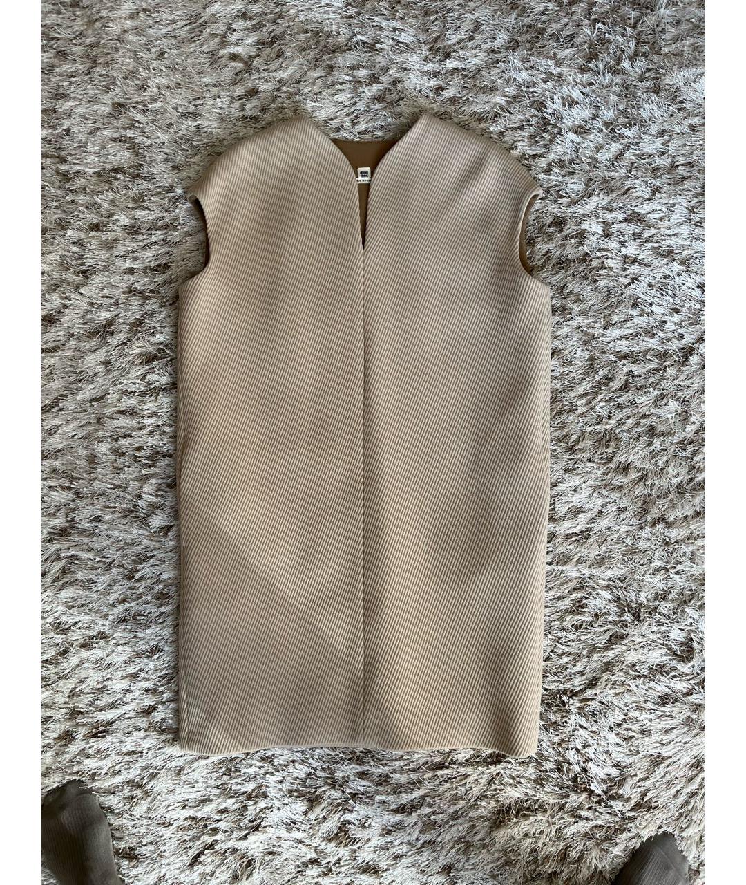HERMES PRE-OWNED Бежевое шерстяное повседневное платье, фото 6