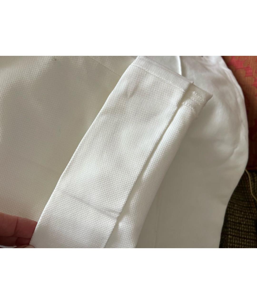 HERMES Белые хлопковые брюки широкие, фото 6