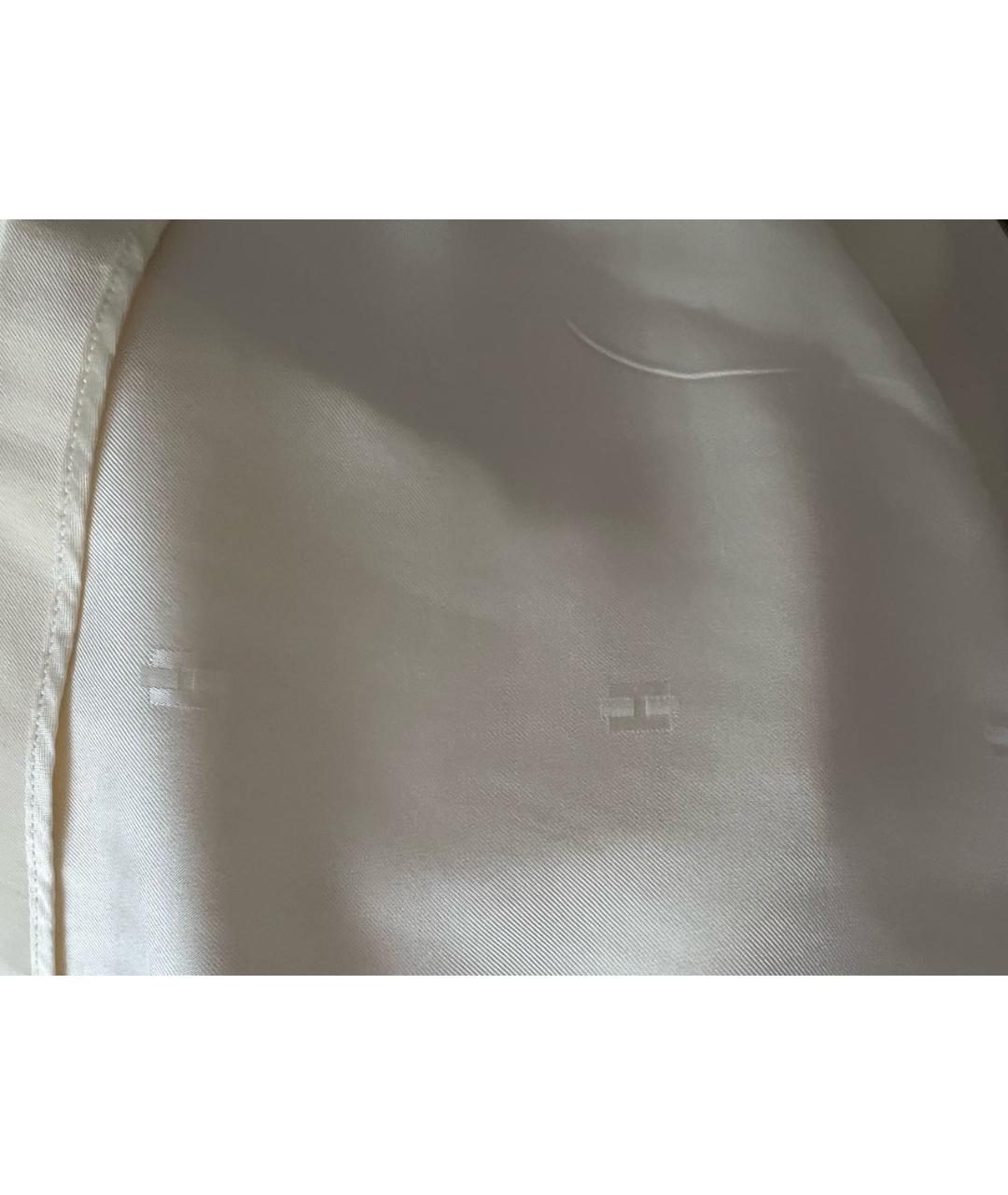 HERMES PRE-OWNED Белая шерстяная юбка миди, фото 6