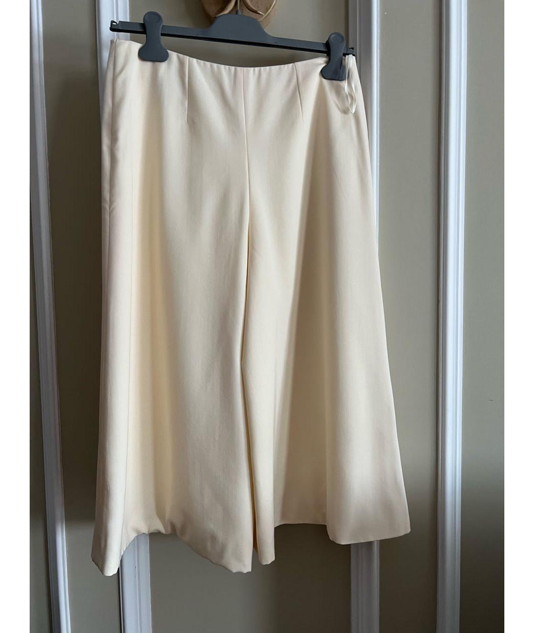 HERMES PRE-OWNED Белая шерстяная юбка миди, фото 2