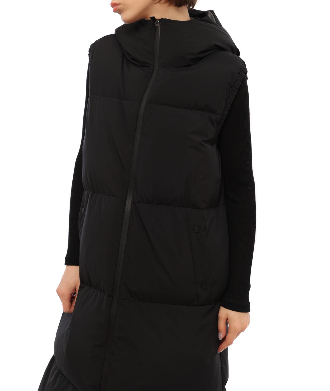 HERNO Черный полиэстеровый жилет, фото 6