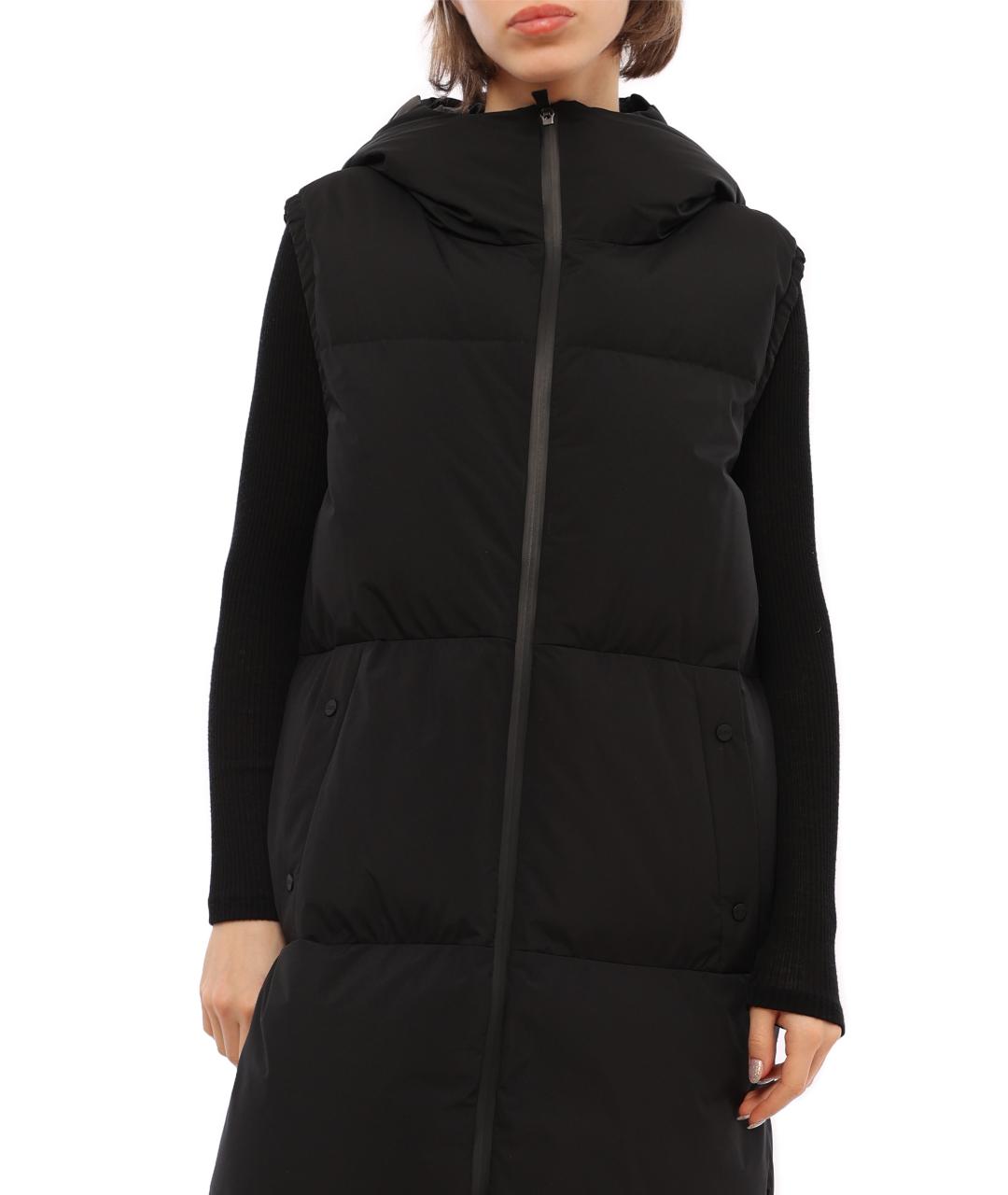 HERNO Черный полиэстеровый жилет, фото 2