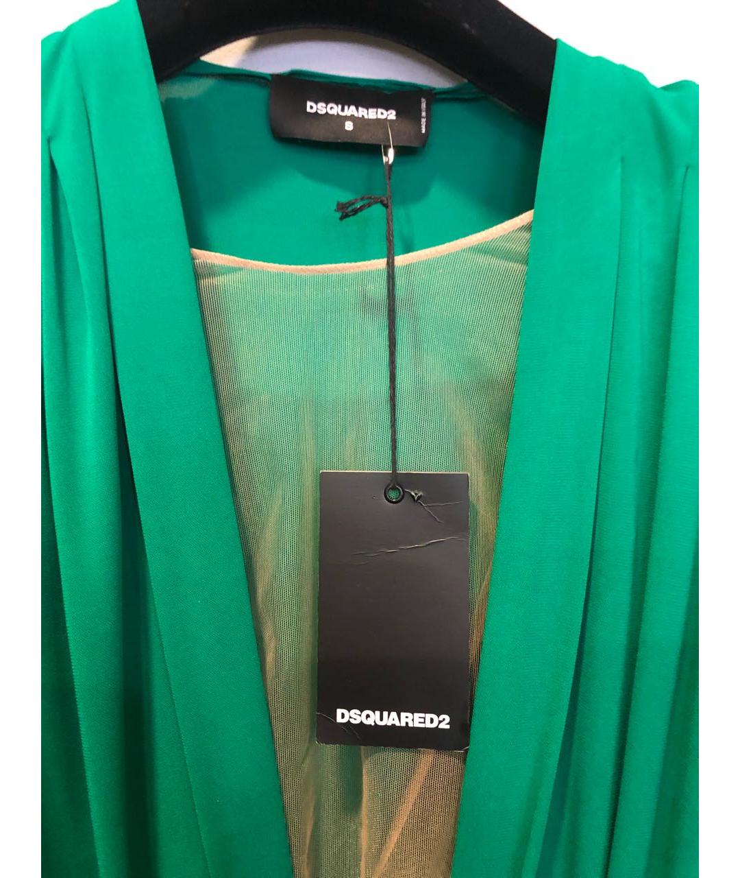 DSQUARED2 Зеленые вискозное вечернее платье, фото 3