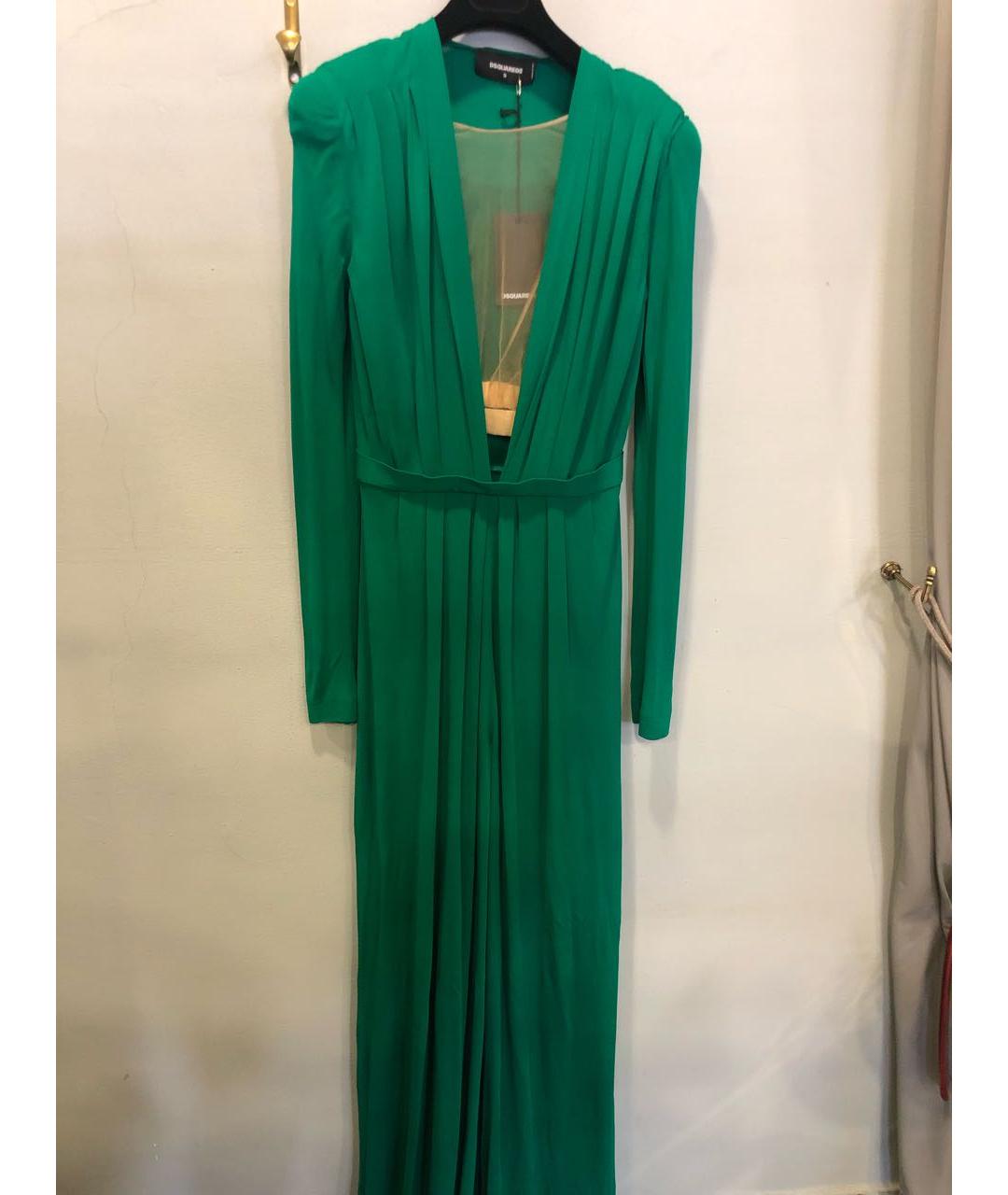 DSQUARED2 Зеленые вискозное вечернее платье, фото 7