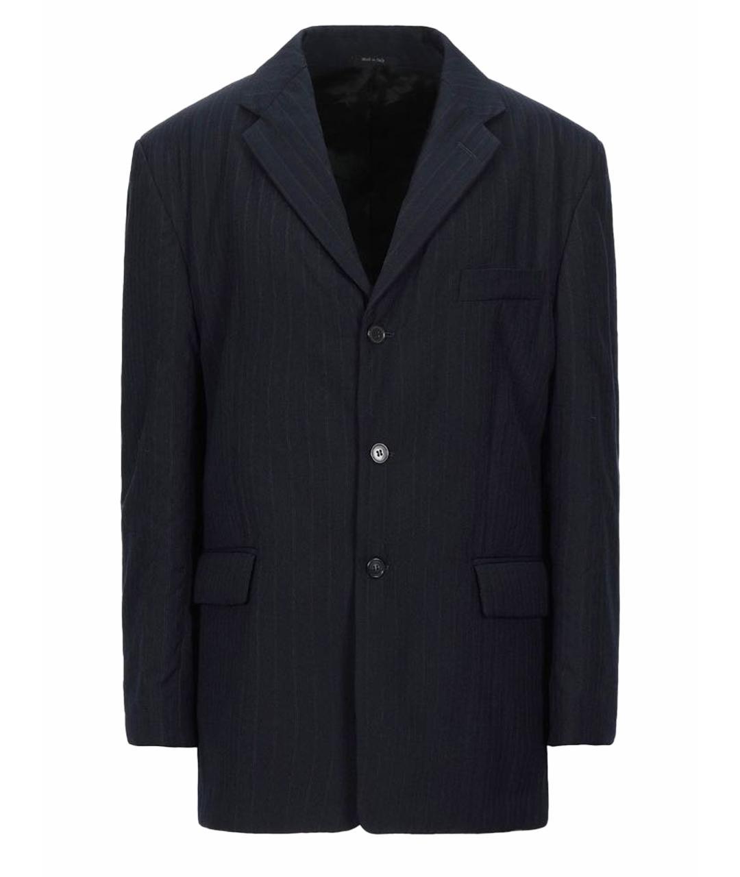 MAISON MARGIELA Темно-синий шерстяной жакет/пиджак, фото 1