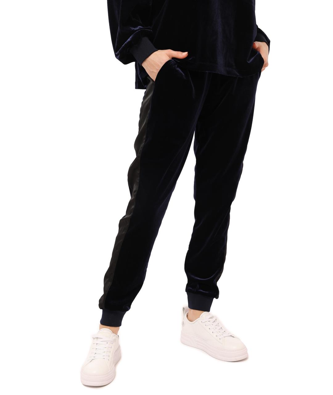 ARMANI EXCHANGE Темно-синие полиэстеровые спортивные брюки и шорты, фото 2