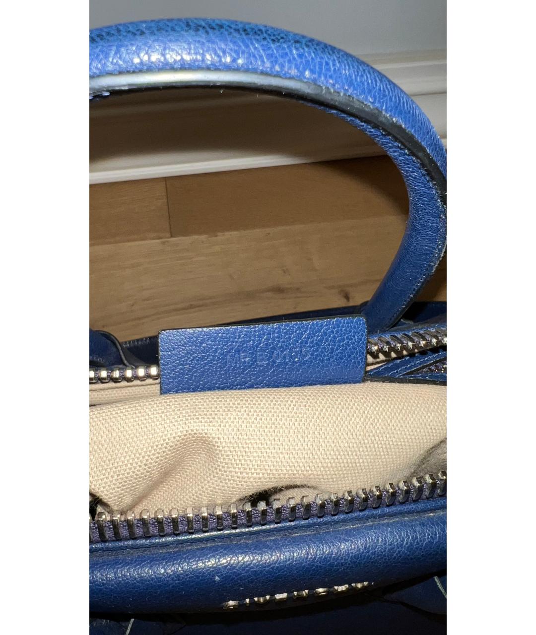 GIVENCHY Синяя кожаная сумка с короткими ручками, фото 7