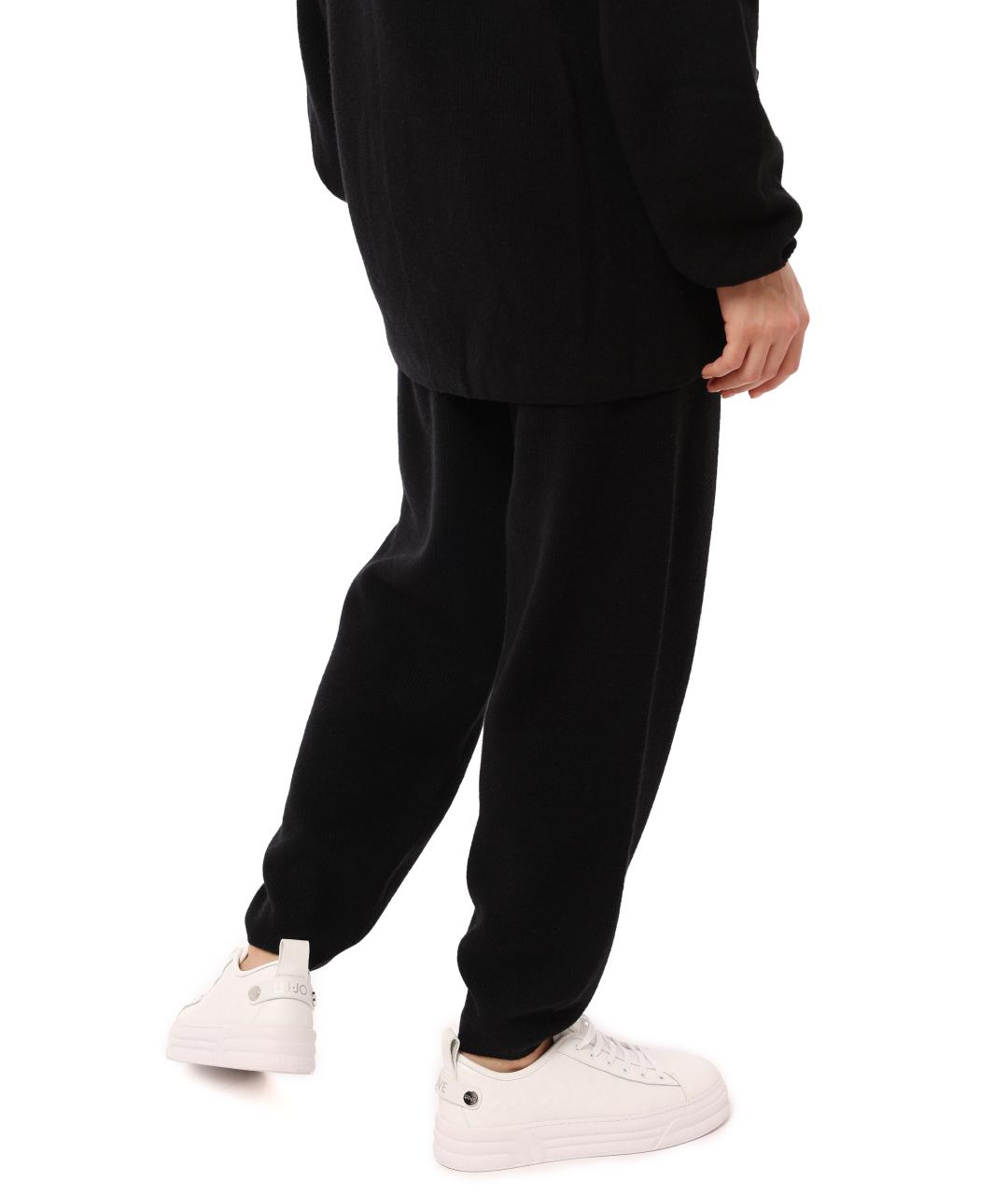 ARMANI EXCHANGE Черные шерстяные брюки широкие, фото 2