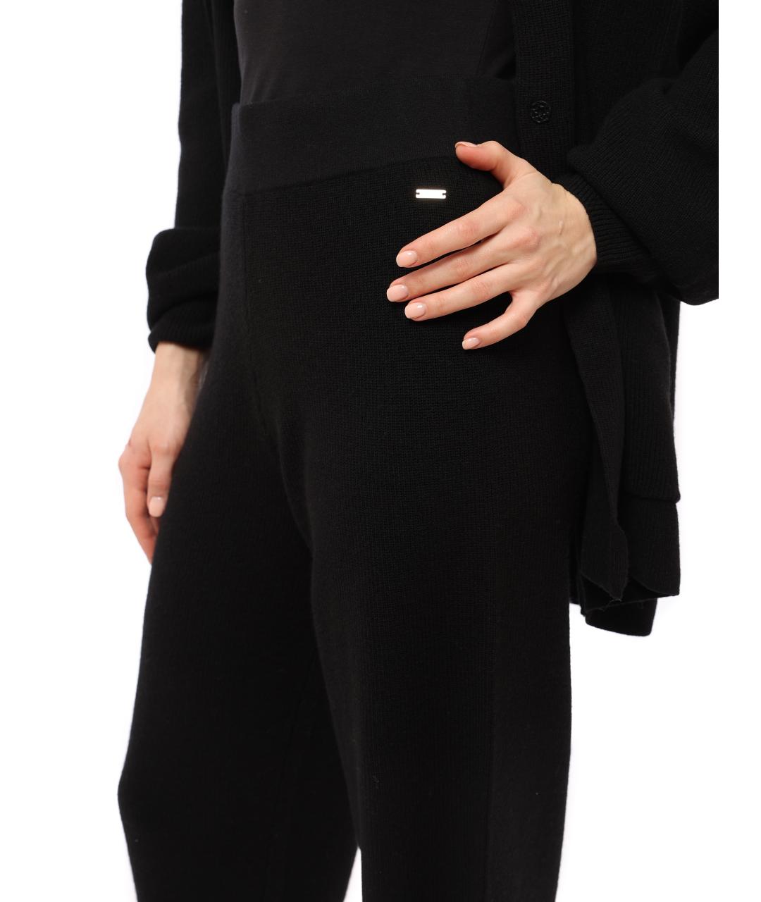 ARMANI EXCHANGE Черные шерстяные брюки широкие, фото 3