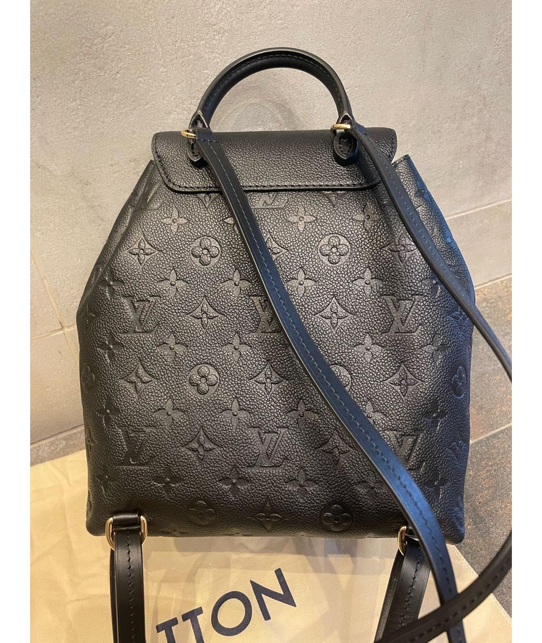 LOUIS VUITTON Черный кожаный рюкзак, фото 2