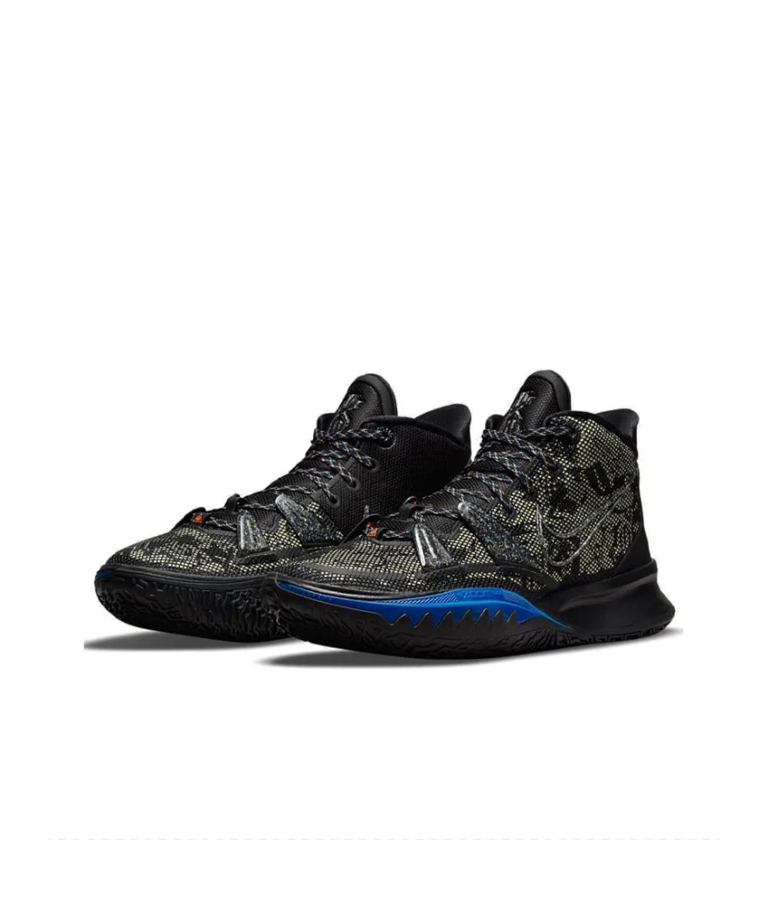 NIKE Черные кожаные высокие кроссовки / кеды, фото 2