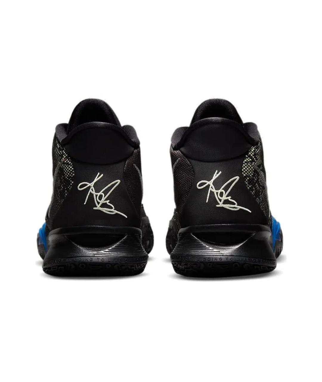 NIKE Черные кожаные высокие кроссовки / кеды, фото 4