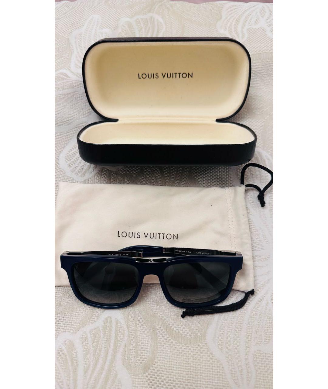 LOUIS VUITTON PRE-OWNED Темно-синие пластиковые солнцезащитные очки, фото 8