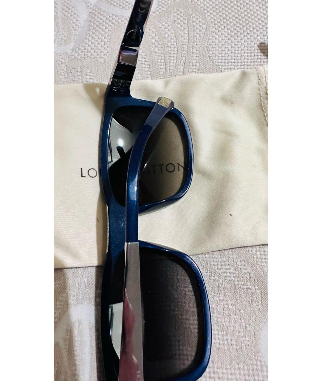 LOUIS VUITTON Темно-синие пластиковые солнцезащитные очки, фото 6