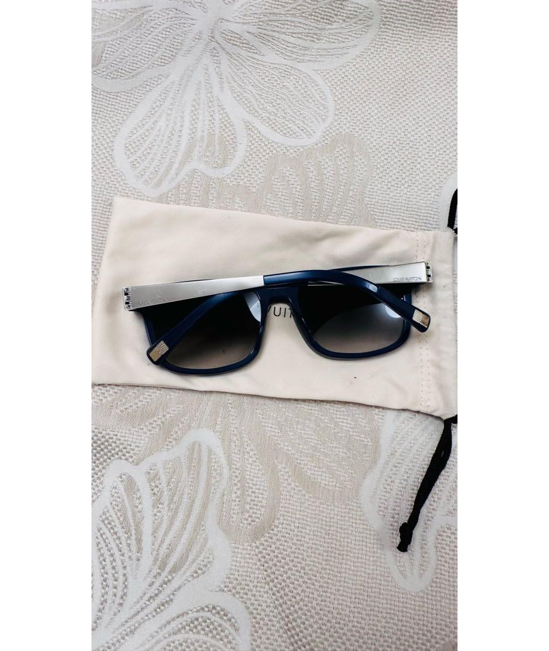 LOUIS VUITTON PRE-OWNED Темно-синие пластиковые солнцезащитные очки, фото 3