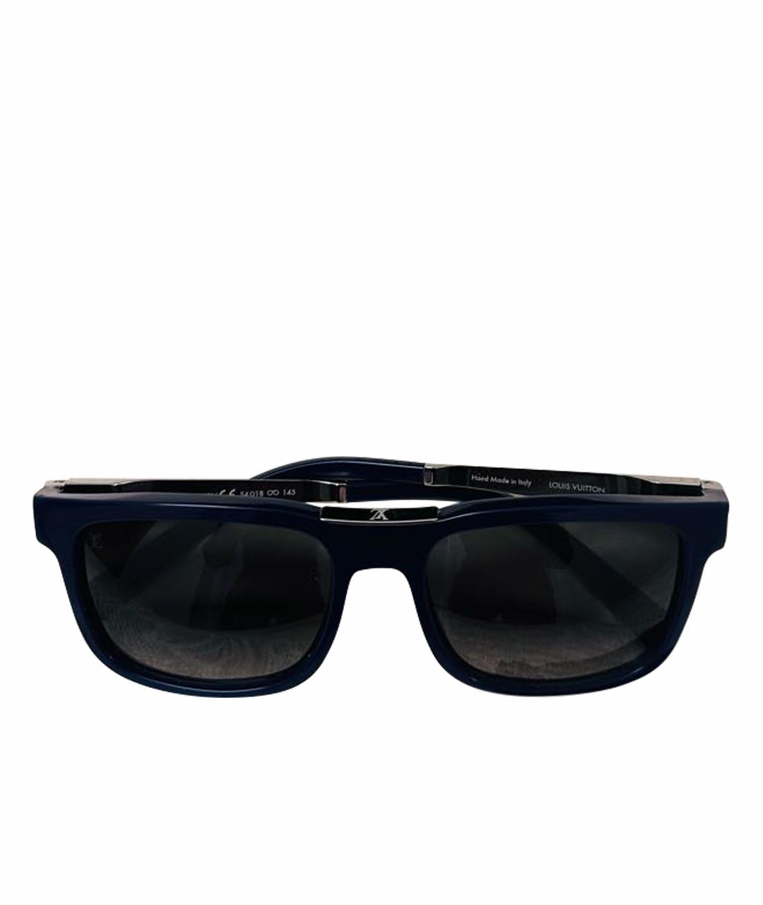 LOUIS VUITTON PRE-OWNED Темно-синие пластиковые солнцезащитные очки, фото 1
