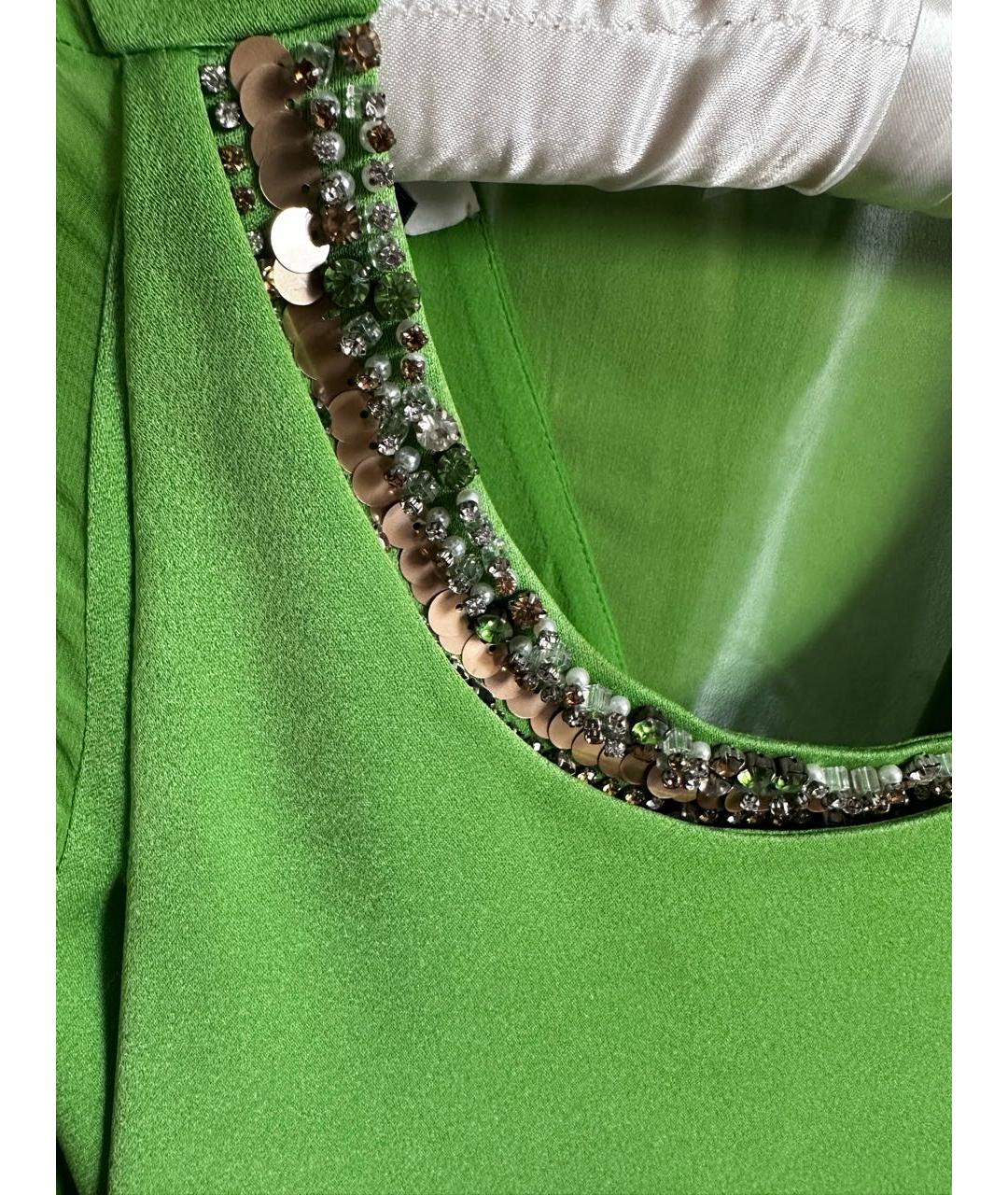 3.1 PHILLIP LIM Зеленая атласная блузы, фото 5