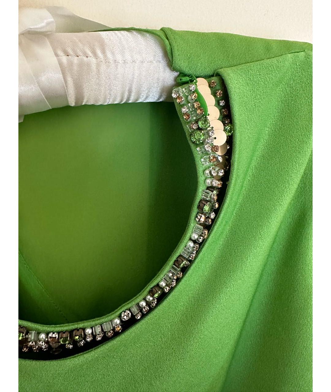 3.1 PHILLIP LIM Зеленая атласная блузы, фото 4