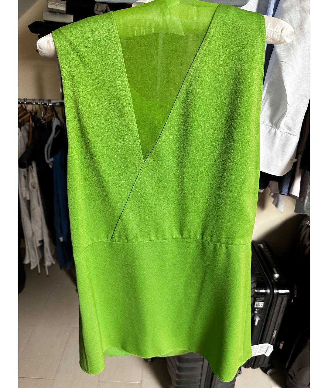 3.1 PHILLIP LIM Зеленая атласная блузы, фото 2