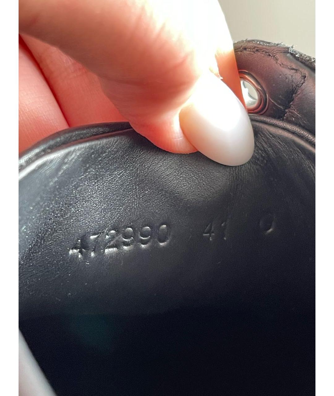 GUCCI Черные кожаные кеды, фото 7