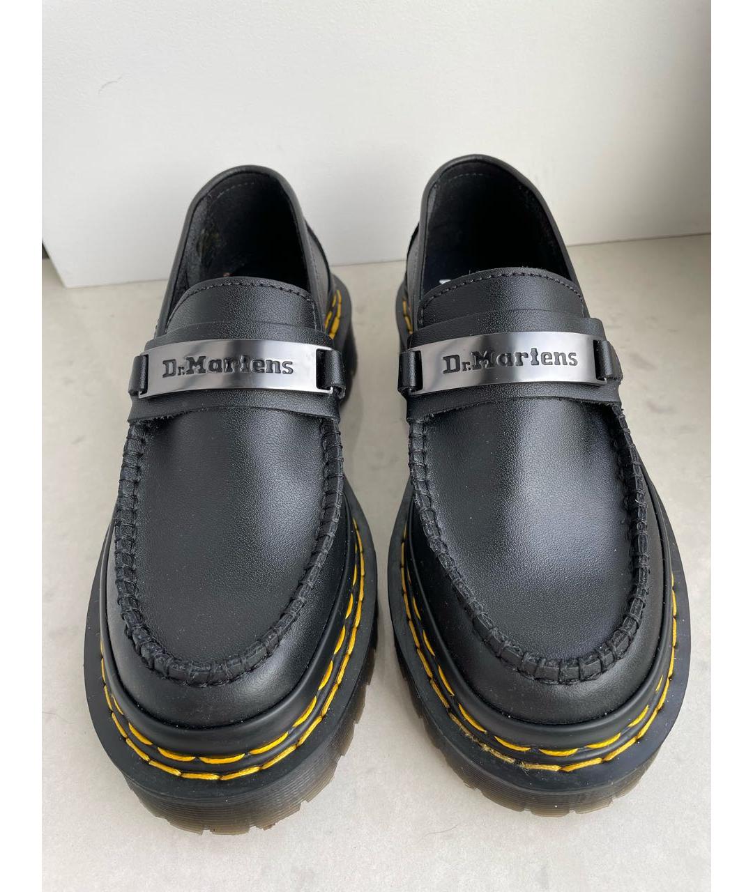 DR. MARTENS Черные кожаные лоферы, фото 2