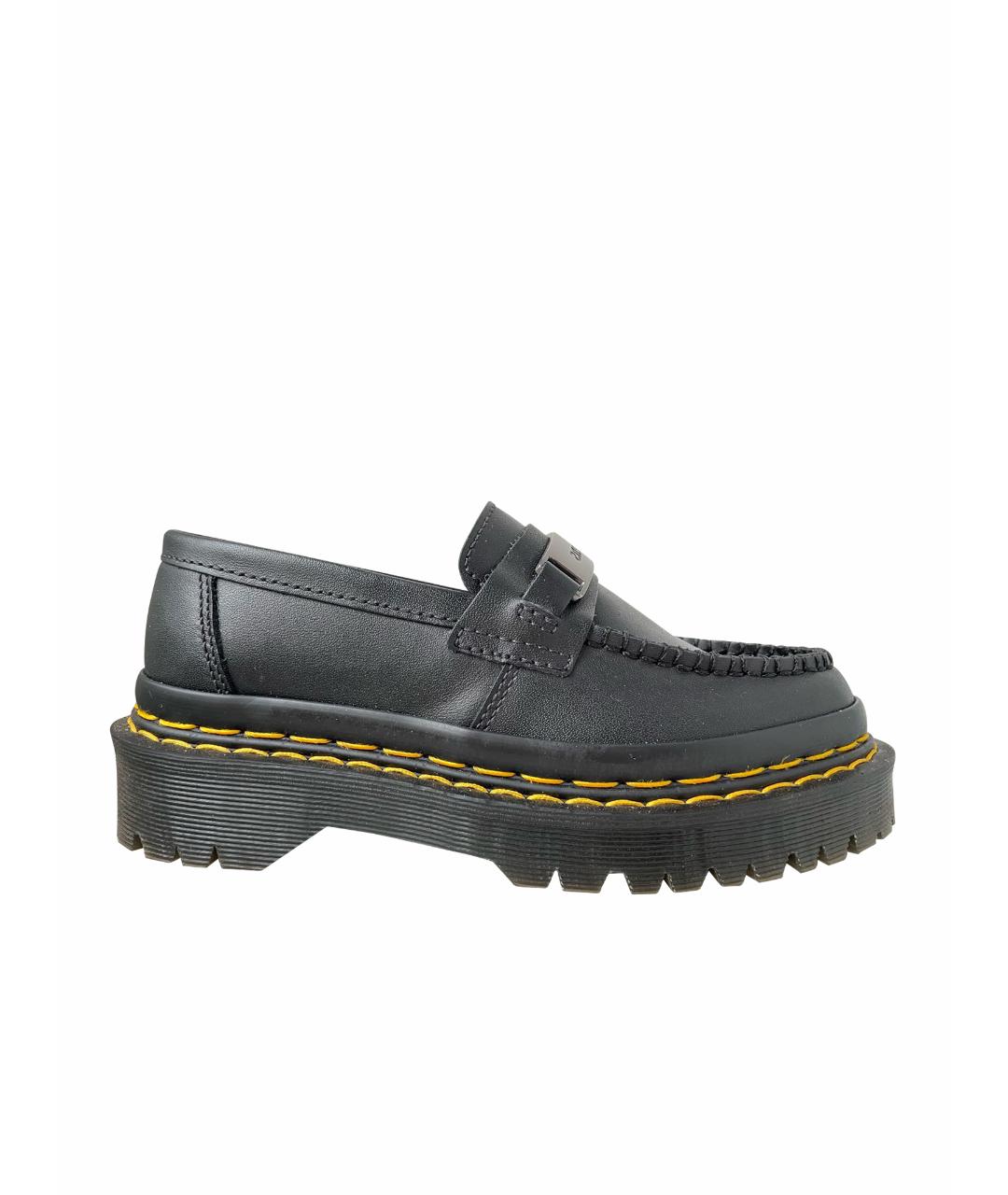 DR. MARTENS Черные кожаные лоферы, фото 1