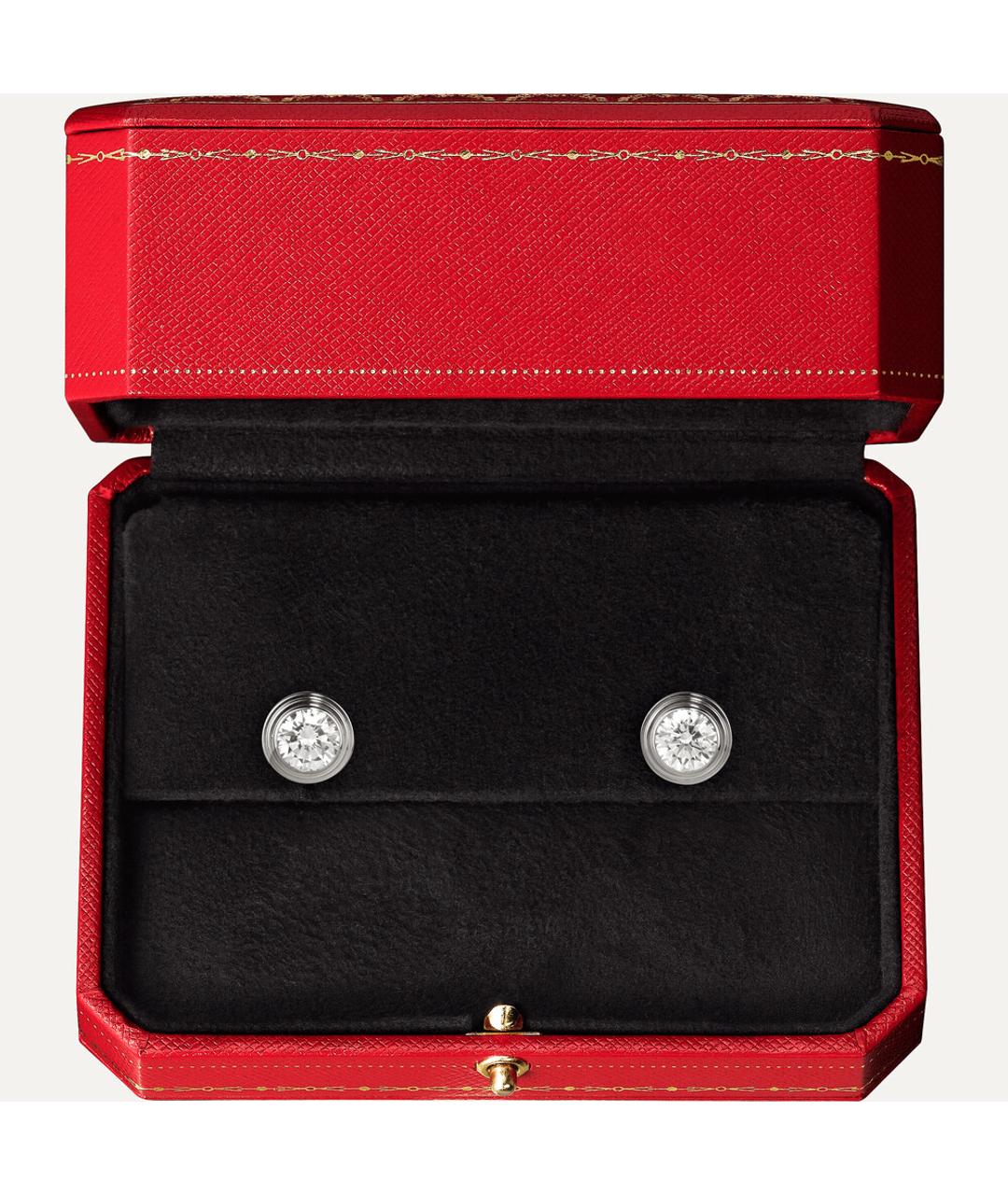 CARTIER Золотые серьги из белого золота, фото 3