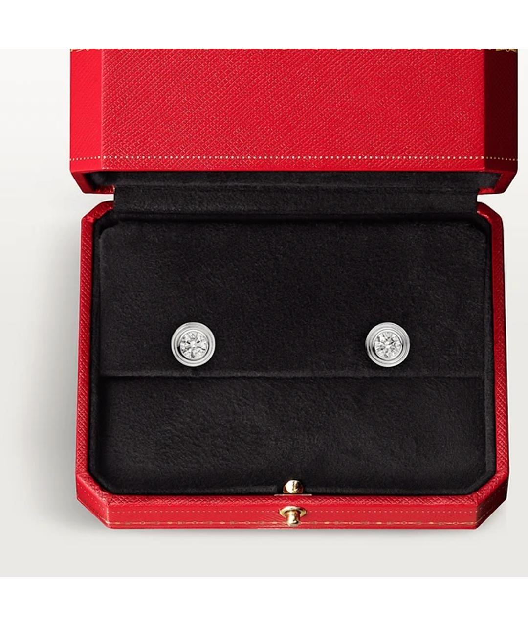 CARTIER Золотые серьги из белого золота, фото 5