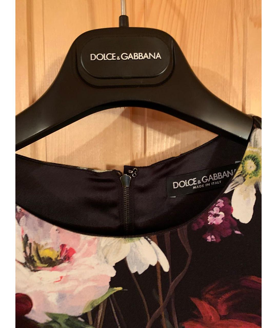 DOLCE&GABBANA Мульти шелковое коктейльное платье, фото 3