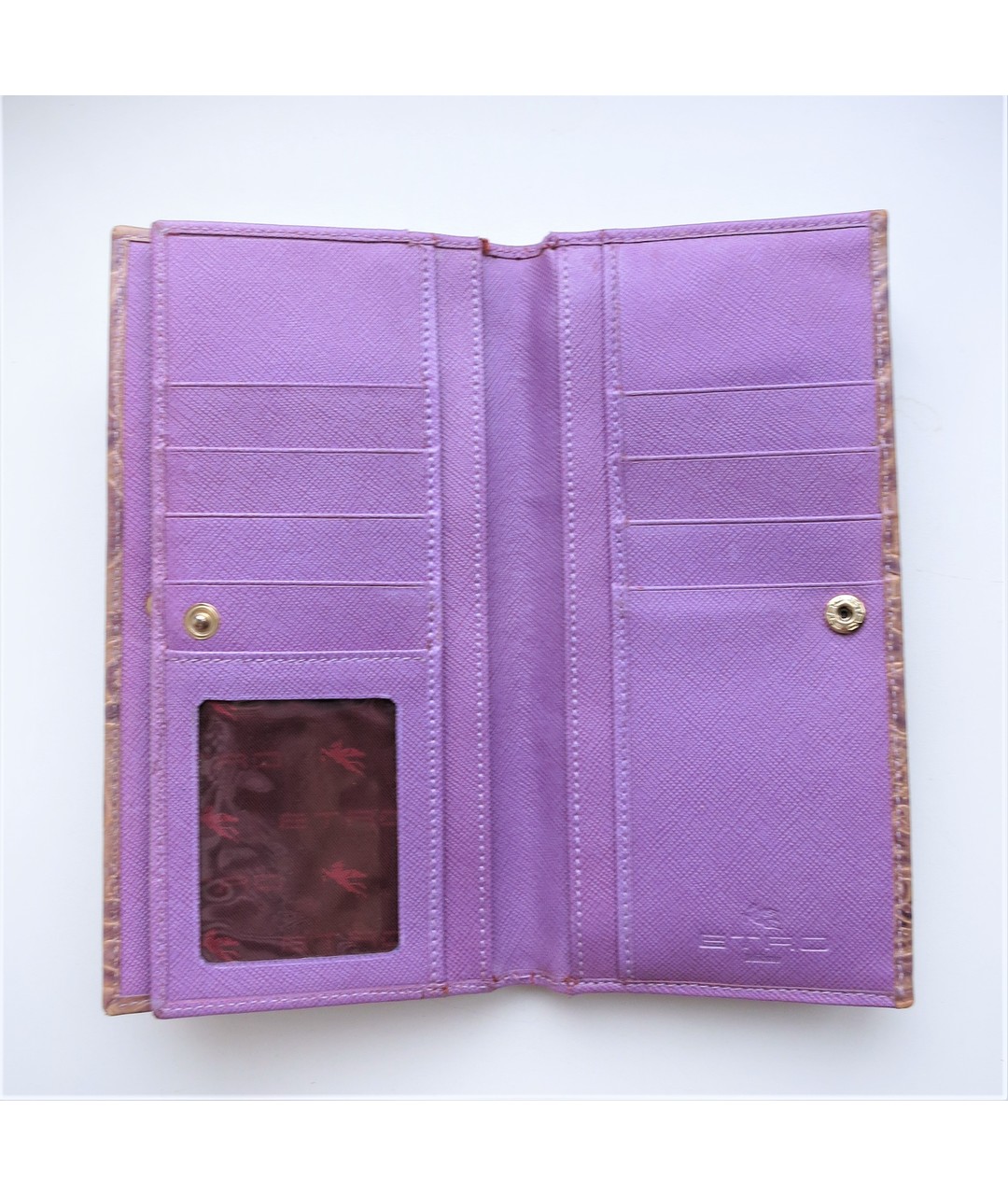 ETRO Розовый кожаный кошелек, фото 4