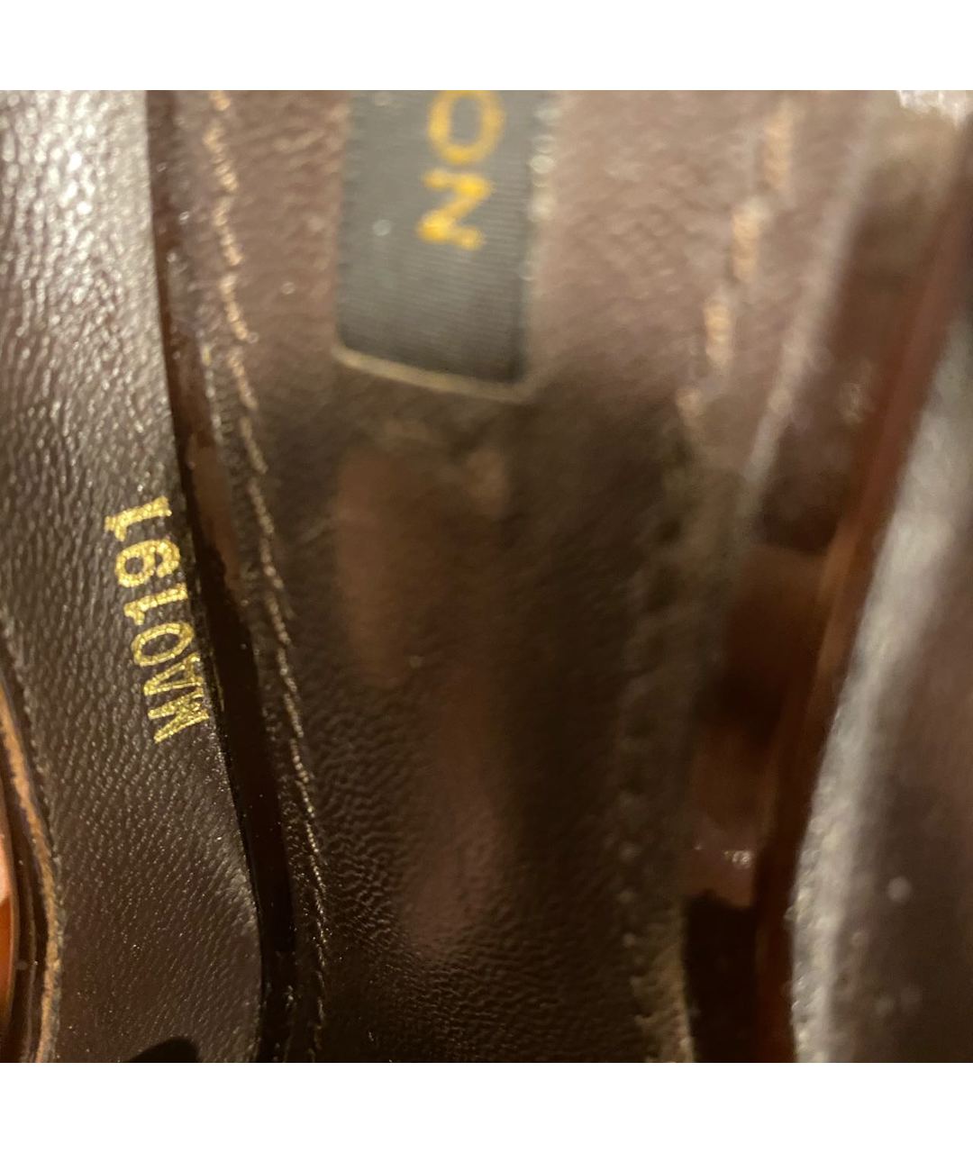 LOUIS VUITTON PRE-OWNED Коричневые туфли из искусственной кожи, фото 8