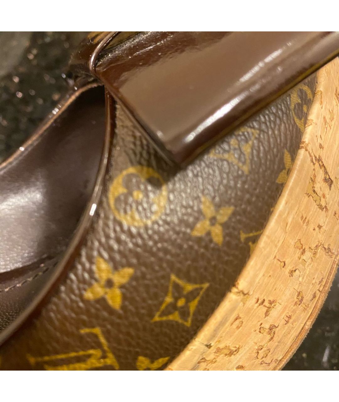 LOUIS VUITTON PRE-OWNED Коричневые туфли из искусственной кожи, фото 6