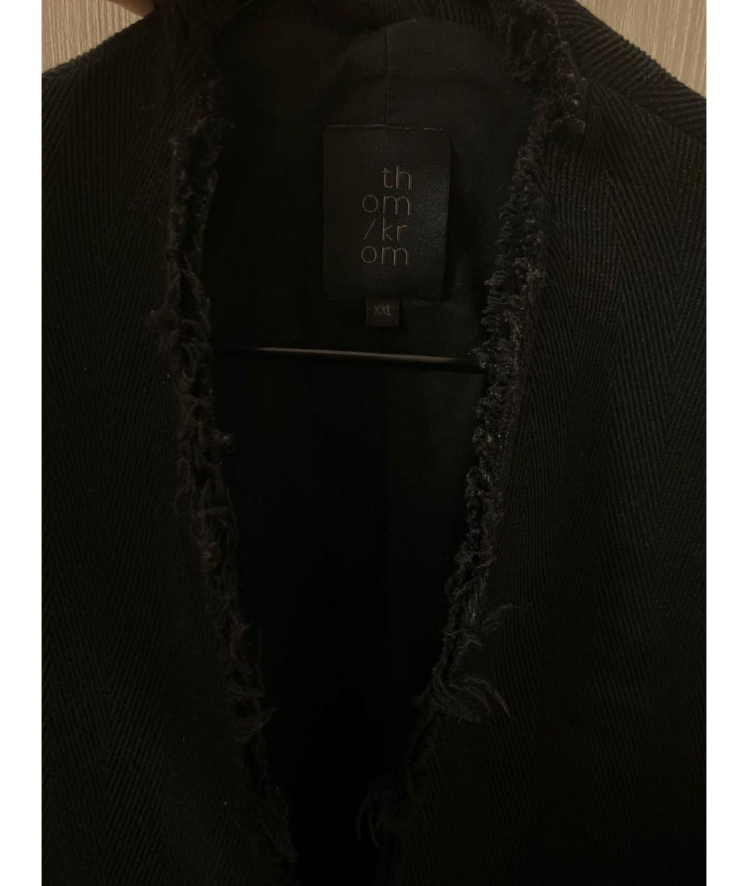 THOM KROM Черный шерстяной пиджак, фото 3