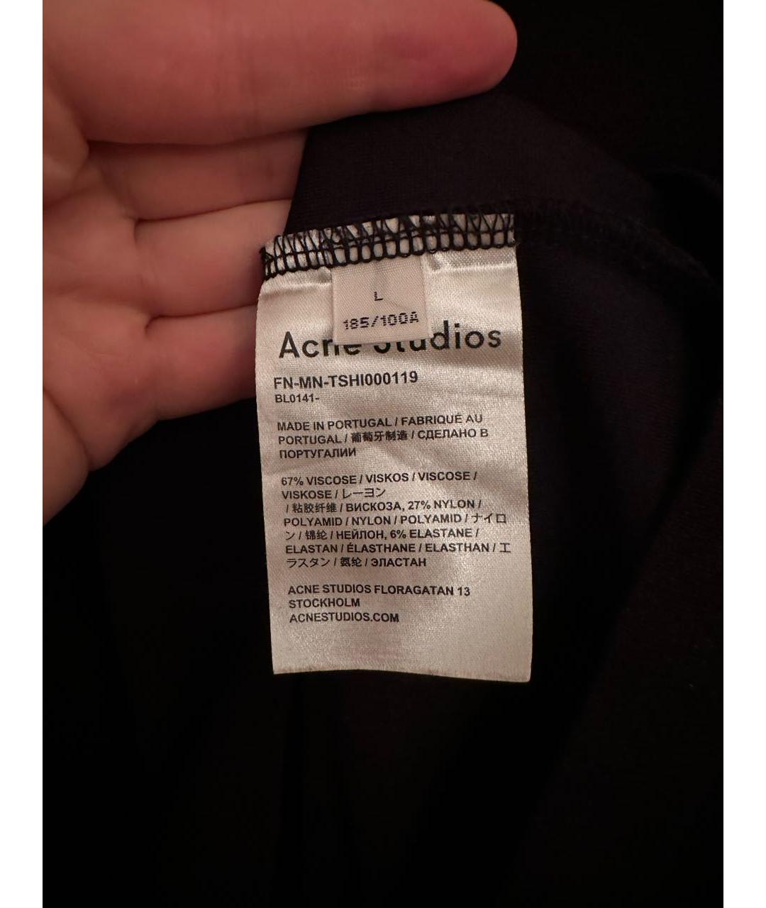 ACNE STUDIOS Черная футболка, фото 4