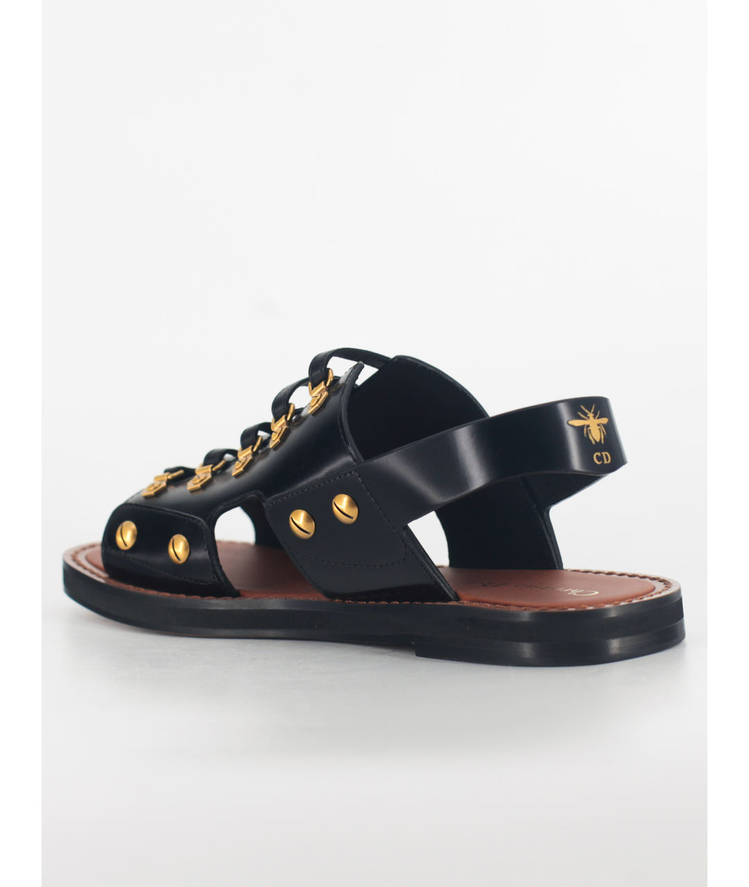 CHRISTIAN DIOR PRE-OWNED Черные кожаные сандалии, фото 3