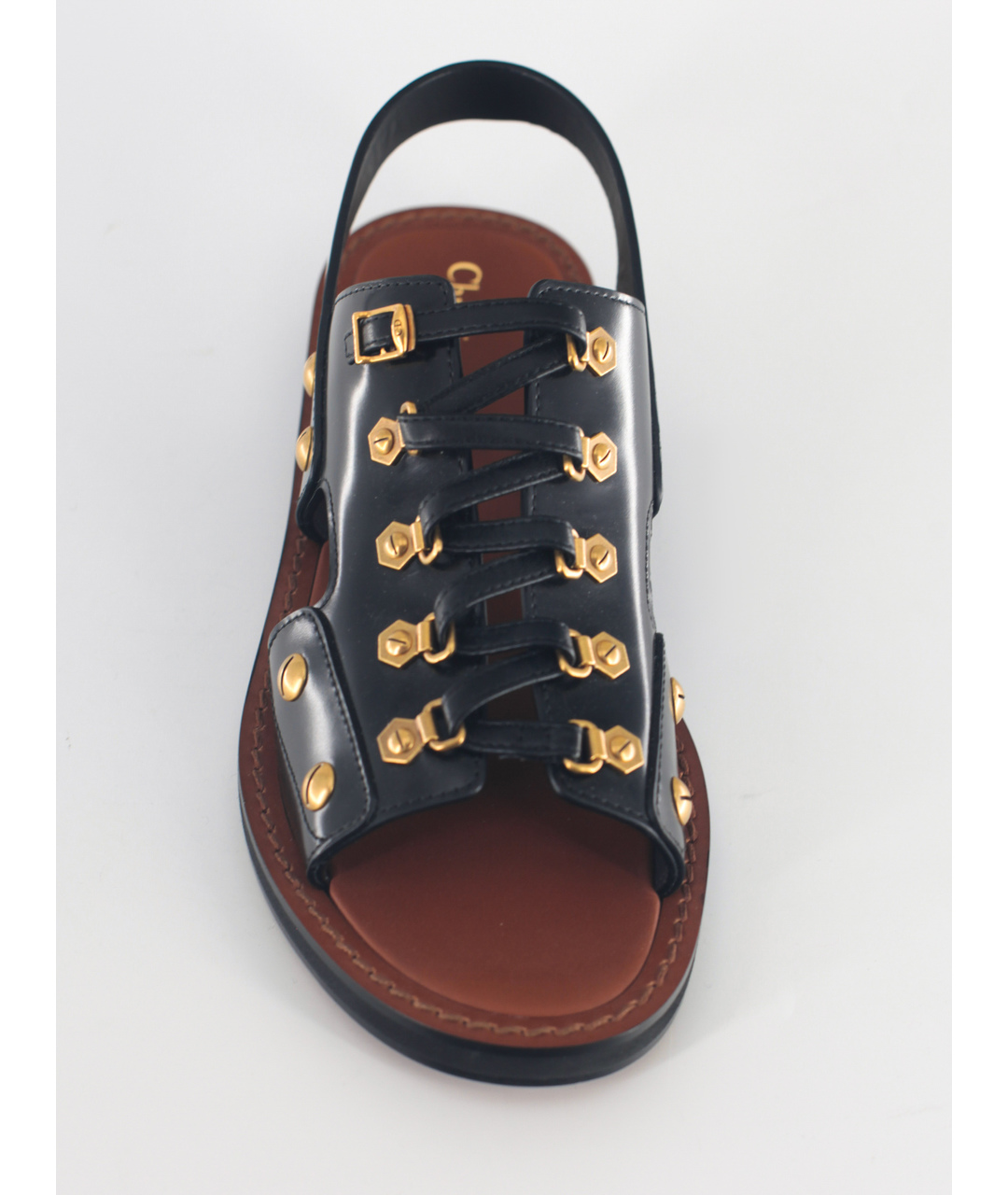 CHRISTIAN DIOR PRE-OWNED Черные кожаные сандалии, фото 4