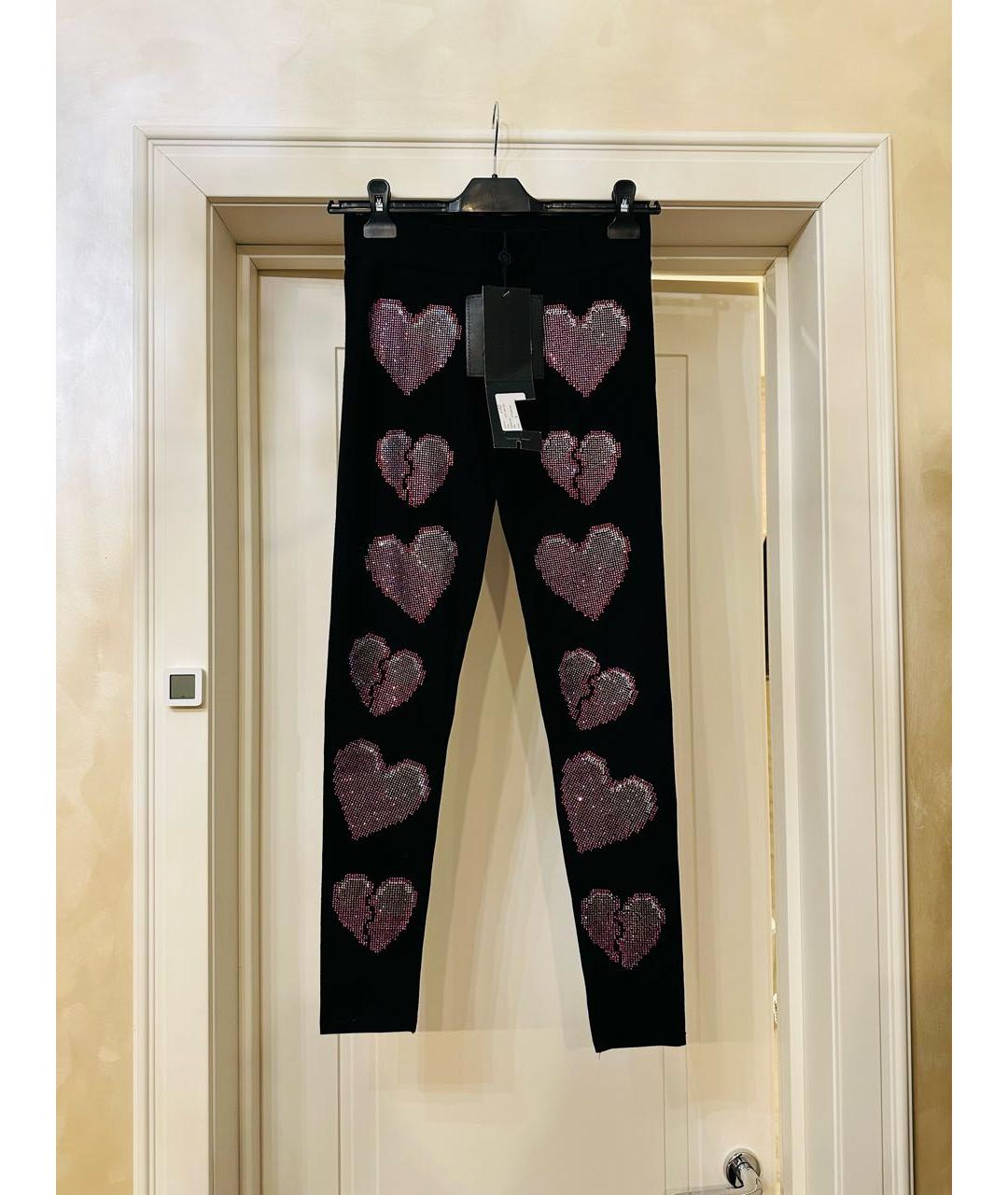 PHILIPP PLEIN Черные леггинсы и велосипедки, фото 6