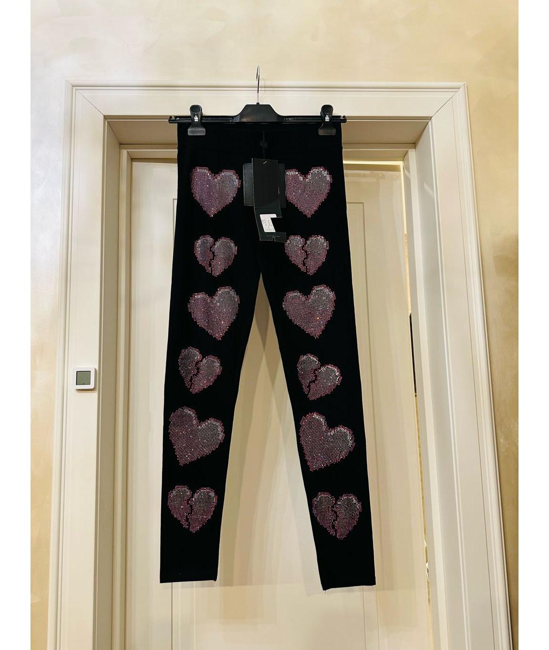 PHILIPP PLEIN Черные леггинсы и велосипедки, фото 2